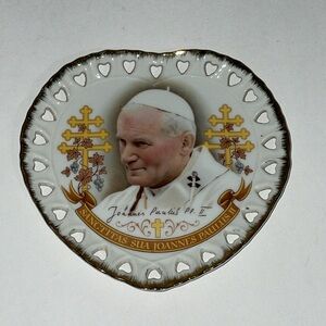 Pope John Paul II Commemorative Holiness Collector Display Plate Canada Vintage